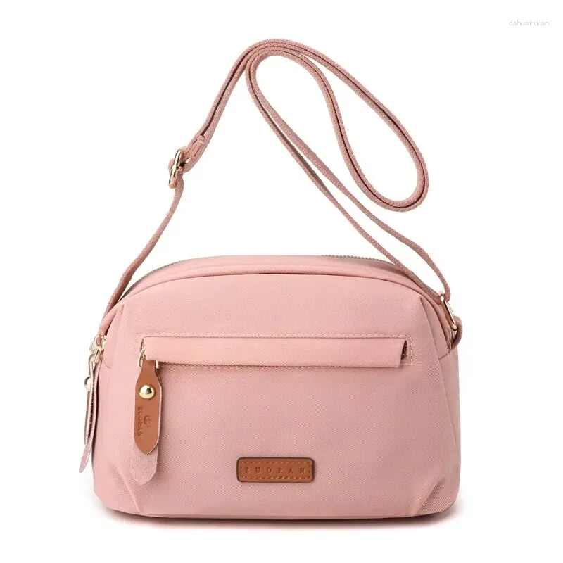 DrawString Nylon Canvas Japanese Style Simple Casual One Shoulder Crossbody Liten Square Bag