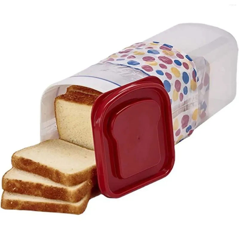 Storage Bottles 1Pc Rectangular Bread Box With Handle Translucent Cake Container Packaging Case For Dry Fresh Foods Loaf Keeper