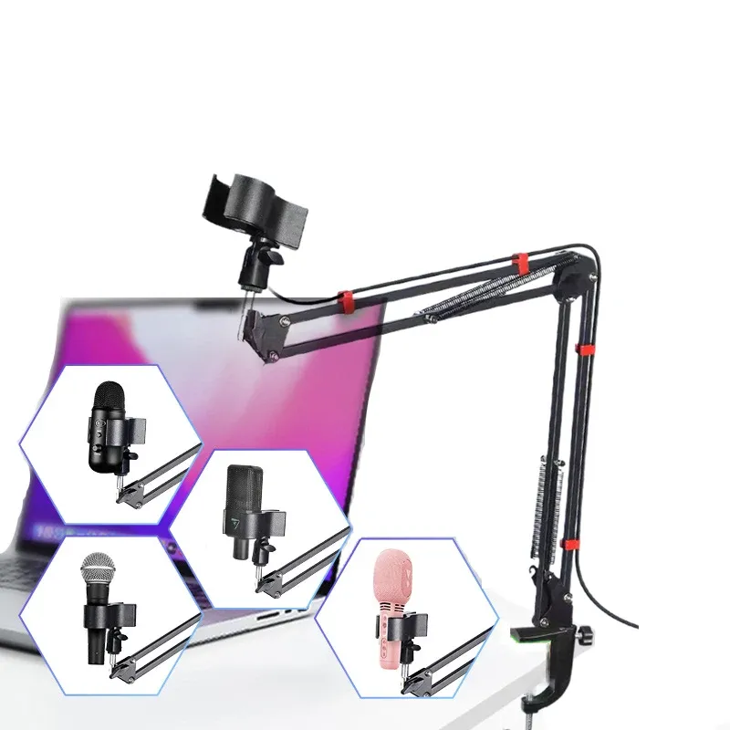 Stand Good Quality Desktop NB35 Microfone Profissional Audio Arm Stand Stand Microfone Titular para transmissão ao vivo Tiktok