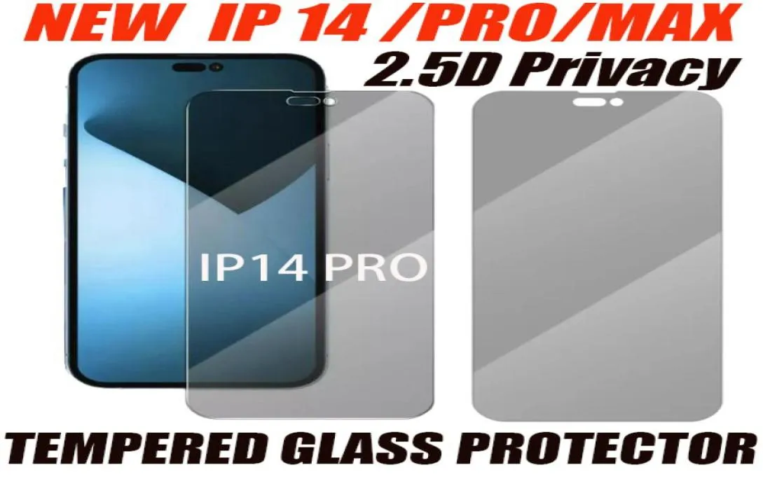 Privacy Temperad Glass Screen Protector per iPhone 14 13 12 Mini Pro Max 11 XR XS 6 7 8 Plus AntipeEping antispy Privacy 25D PR4668253