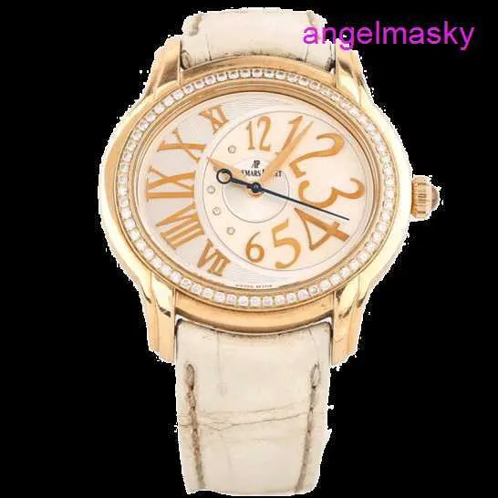 Magasin de wristwatch pour les dames Magasinerie automatique machinerie automatique 18 km rose en or diamant luxe de luxe.