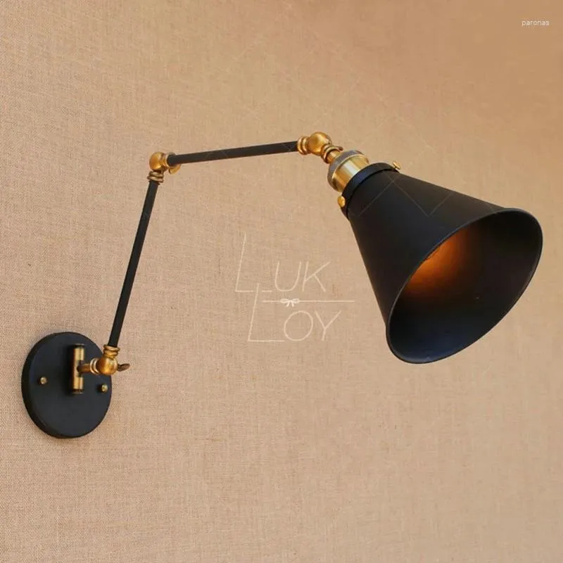 Lampada a parete Lukloy Light E27 Retro Industrial Vintage Regolable Regolable Metal Lulkings per la decorazione