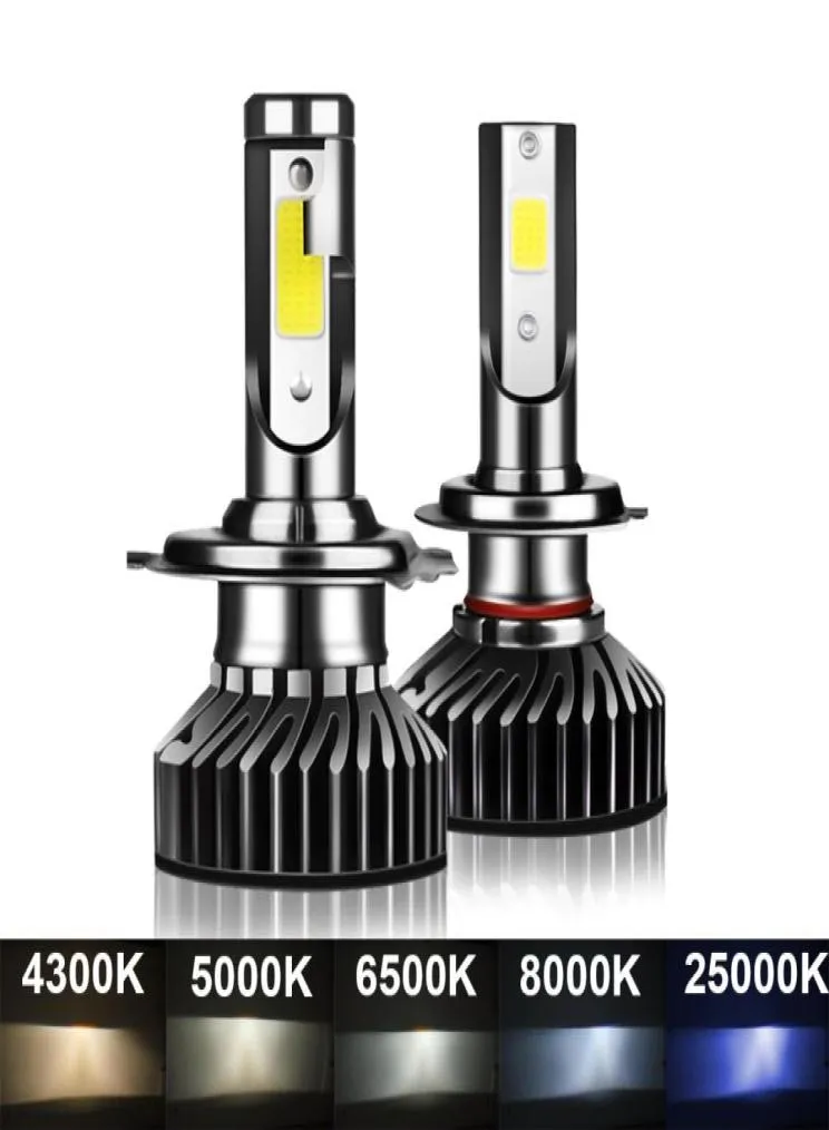 1PAIR 80W 14000LM سيارة Haedlight H4 H7 H1 LED H8 H1 H11 4300K ​​5000K 6500K 8000K 25000K Auto Fog Light 16000lm 12V LED Bulb8167517