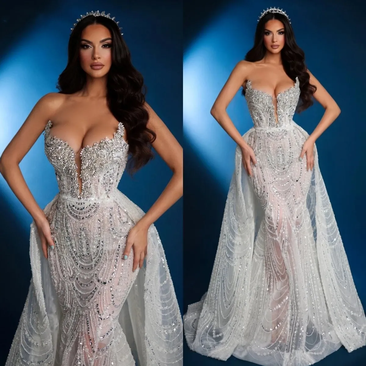 Exquisite Strapless A Line Wedding Dresses Floor Length Bride Gown Customized Vestidos De Novia Satin main image 1