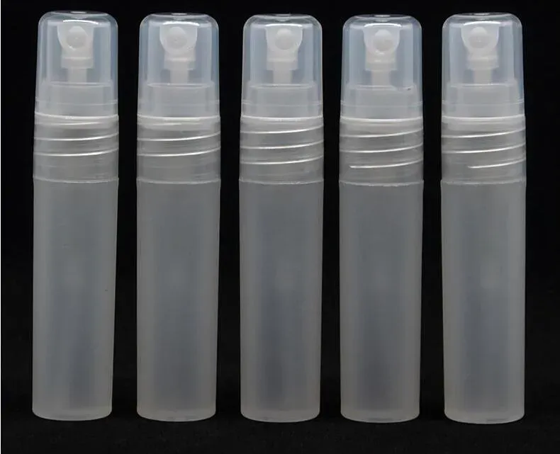 ATomiseur de bouteille de parfum en plastique Transparent en gros de 5 ml Vide 5cc mini rechargement de pompe à pulvérisation en spirale ZZ