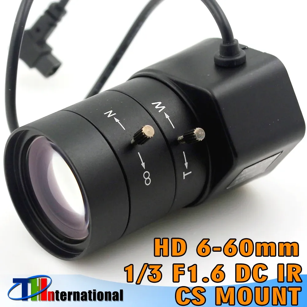 Parçalar 1.3MP 1/3 "HD 660mm lens F1.6 CS Montaj DC Montaj Kutu Kamera IP Kamera Ahd Kamera için Otomatik IRIS VARIFOCAL IR CCTV Lens