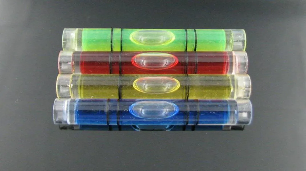 25 pièces Lot 9540 mm Niveau de tube en plastique Bubble Spirit Niveau Four Color5671670