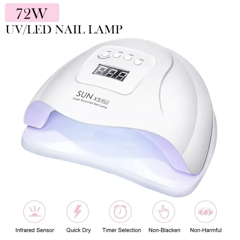 Dryers Nail Dryer Machine Portable 72W/48W UV LED Lamp Nails USB Cable Home Use Nail UV Lamp For Manicuring Drying Gel Polish Nails