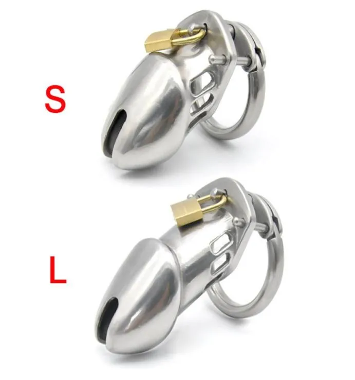 Stainless Steel Cock Cage Male Device Small Long Size Penis Ring Sex Toys For Men1244235