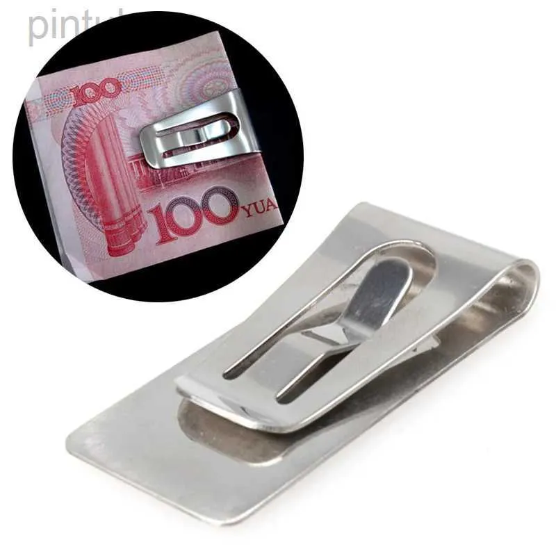 Money Clips Drable Slim Money Clamp Clamp Card Rostfritt stål Kredit Affärskort Holder Rostfritt stål Mässing Bill Clamp New 240408