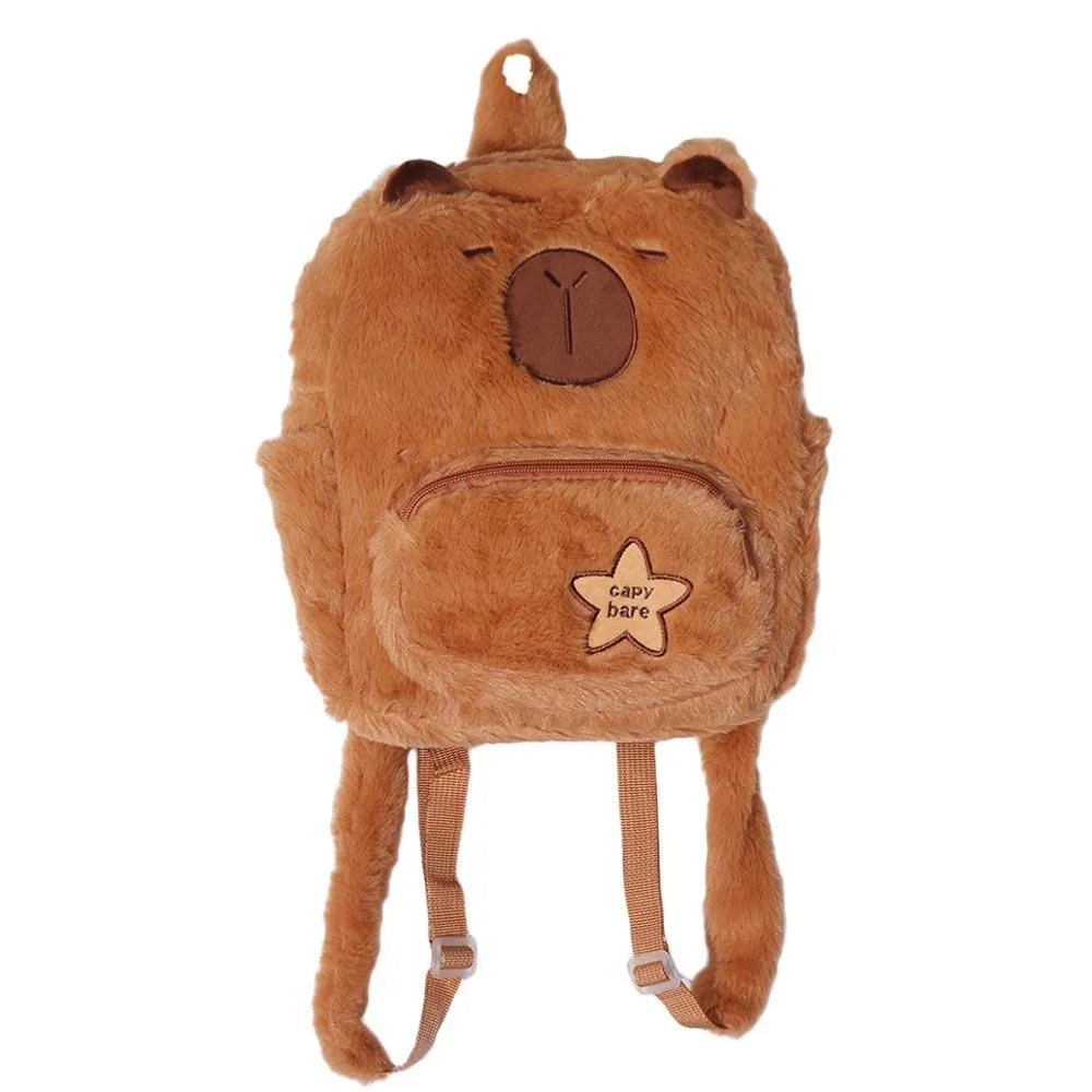 Capybara Plush Backpack: Large Capacity, Cute Letter Design - Shop Now ...