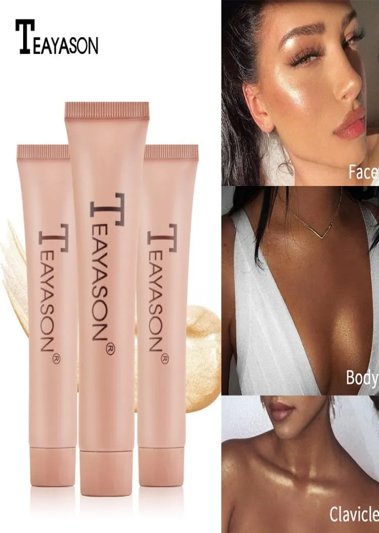 Teyyason Face Body Makeup Highlighter Bronzersブロンザーグロー輪郭輪郭明るいシマーイルミネーターハイライトクリーム3色1840783