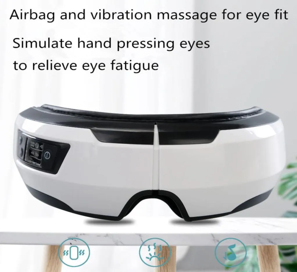 4D Electric Smart Eye Massager Bluetooth Music Vibração Massagem aquecida para olhos cansados Círculos escuros Remover o olho 19392515