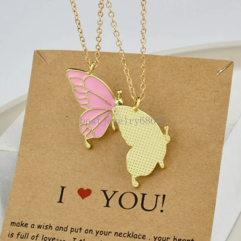 New Shiny Pendant Butterfly Necklaces Ladies Fashion Jewelry Chokers Gifts