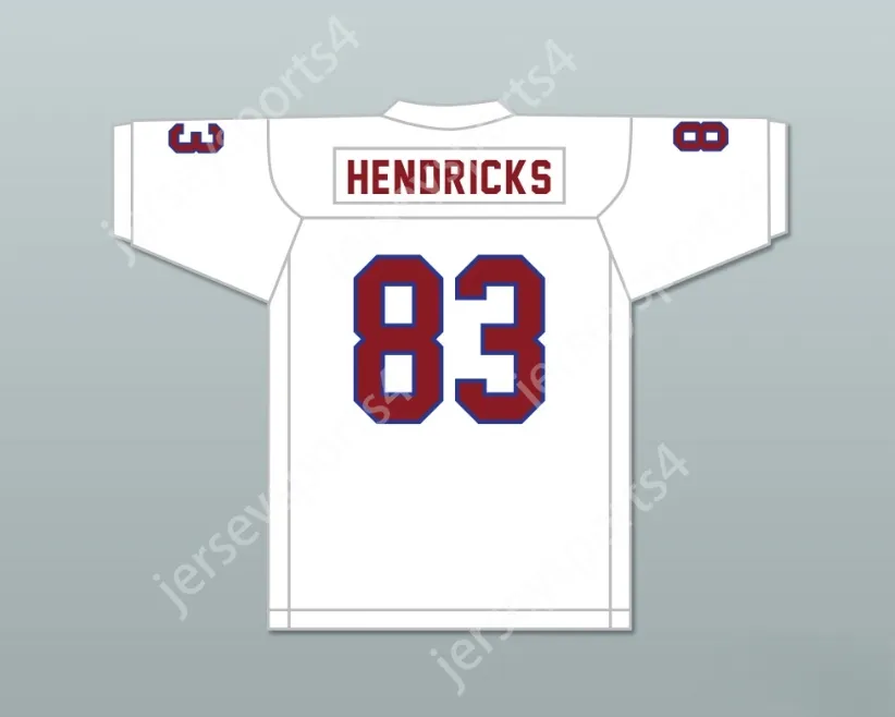 Benutzerdefinierte Namensnummer Ted Hendricks 83 Hialeah Senior High School Vollblut White Football Trikot 1 Top-S-6xl