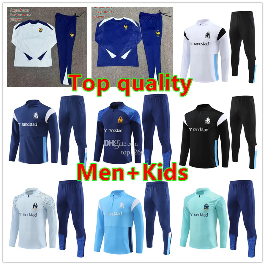 Lyon Marsiglia della tuta allenamento della tuta Mbappe Chandal PSGSS Paris 2024 25 Survement Foot TUTA Retro Fubol Traccetta da calcio da calcio Kit Kid Kid Men and Kids Kit