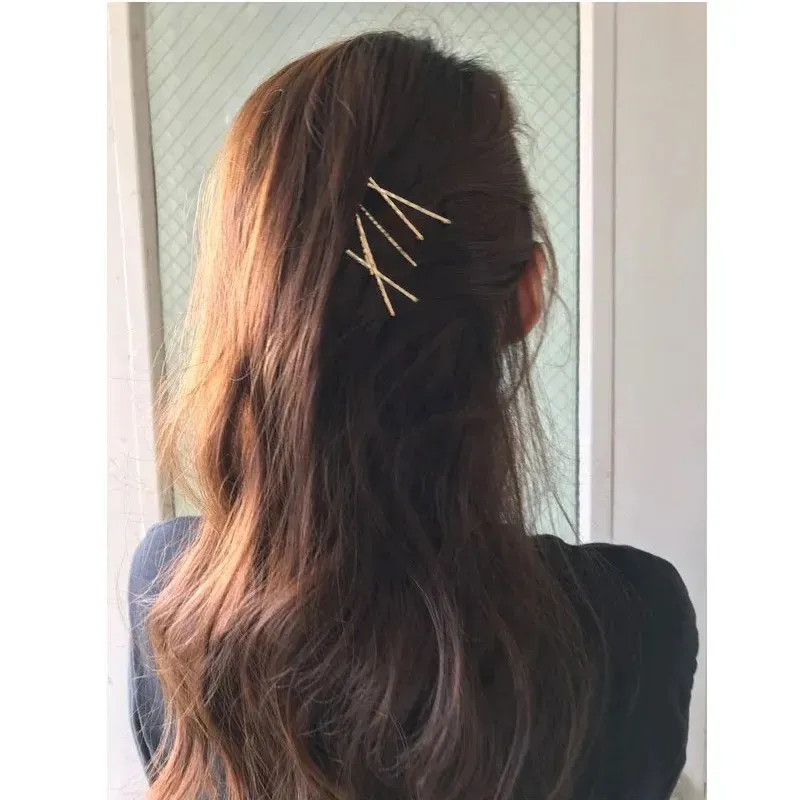 Fashion Women Gold Star Swirl Spiral Hairpin