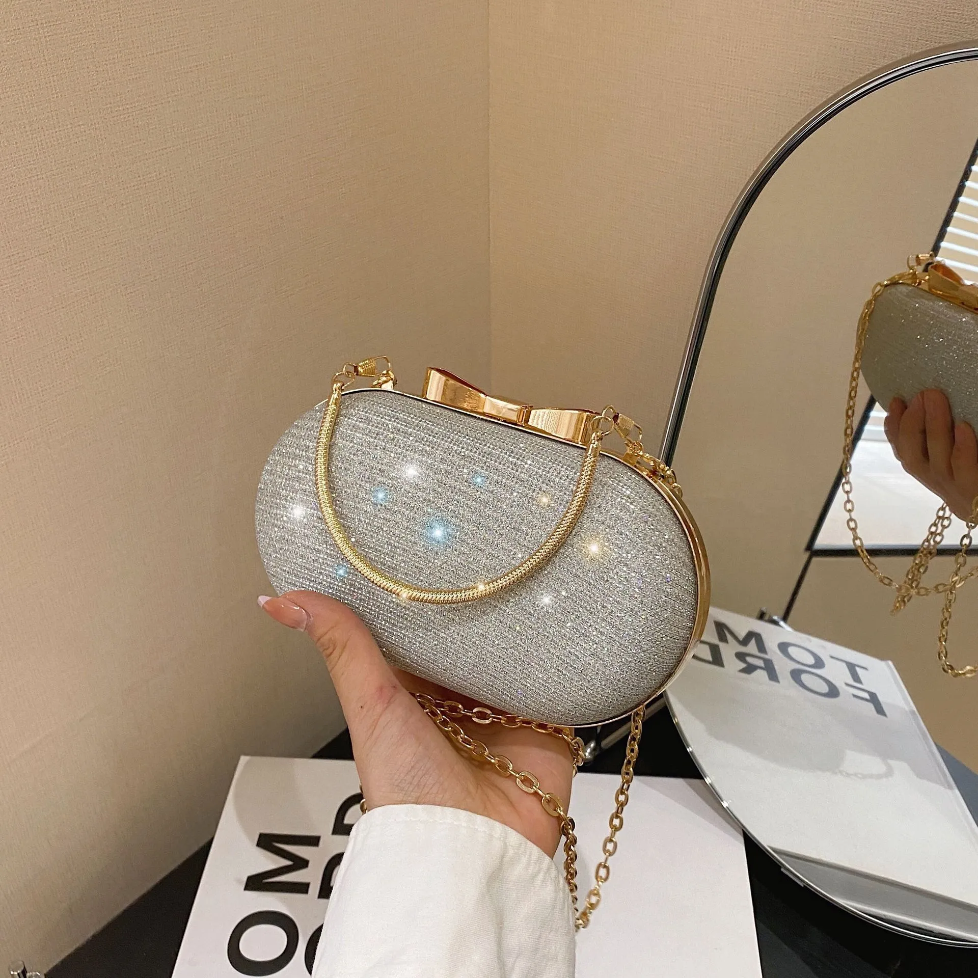 Sac de soirée brodé perles femmes sac de soirée fait main vintage pochette fête banquet mariage cadeaux robe sac à main-J