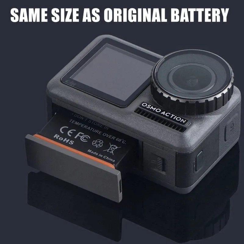 Kameror DJI Osmo Action Battery 3 Slots Batteriladdning Box USB 3 laddningslagringsbox för DJI Osmo Action Camera Accessories