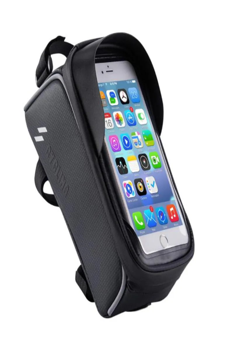 Carbon grain Waterproof Front tube bag Cycling Bike Bag Phone GPS Holder Stand Handlebar Mount Bag Bike Accessories sports GPS pho6736443