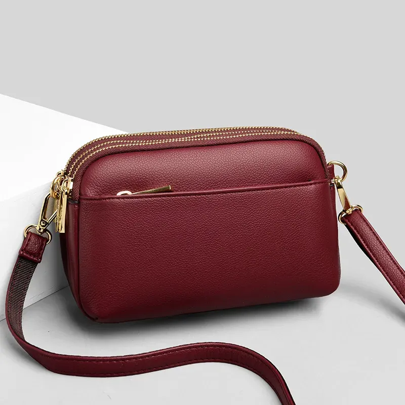 Mehrschichtige Geldbeutel PU Luxus Handtaschen Frauen Umhängetaschen Designer Crossbody -Tasche für Bag Mode weiblicher Messenger