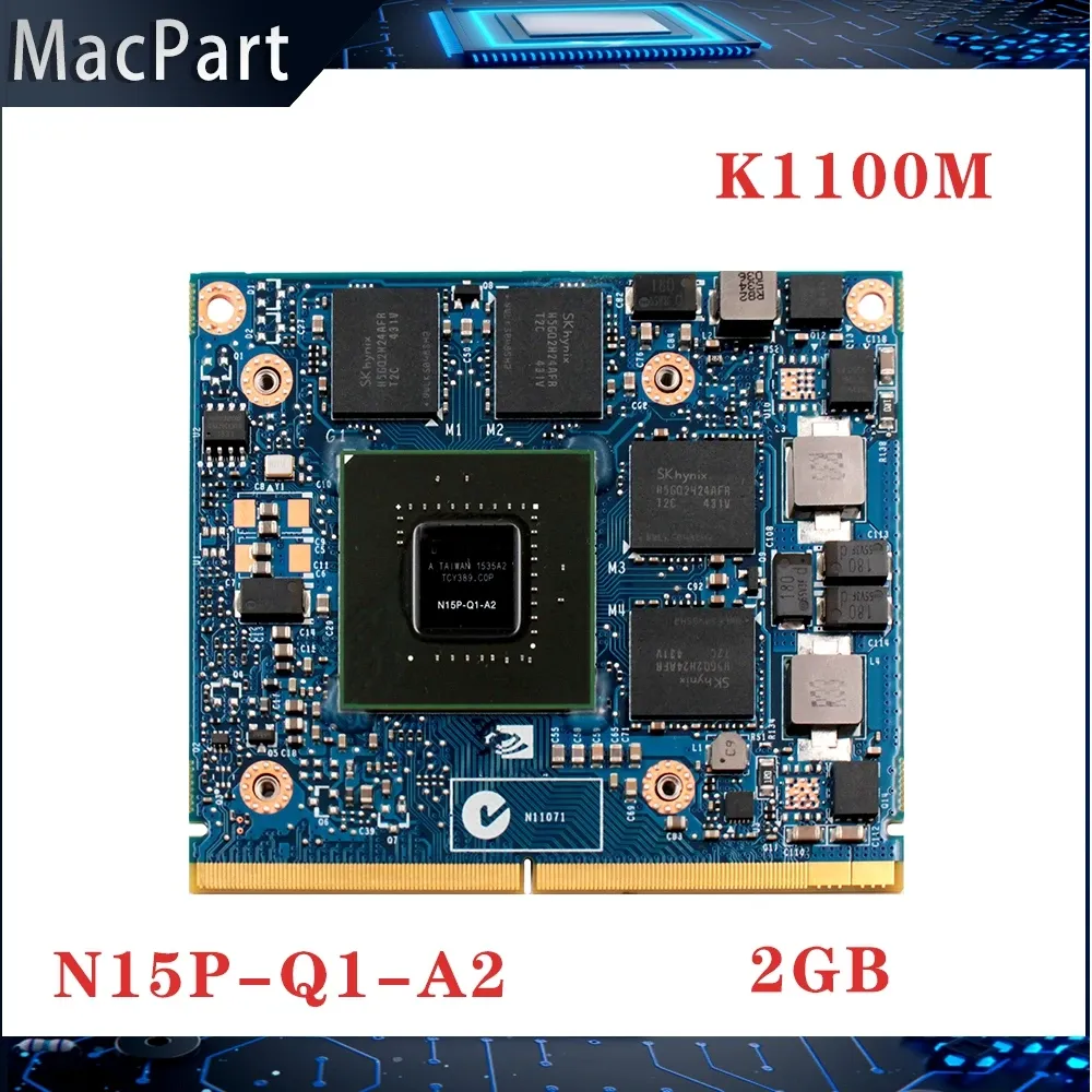 Cas Quadro K1100M N15PQ1A2 GDDR5 2GB Carte graphique vidéo avec XBracket pour I A1311 2011 2011 A1312 2009 2010 2011 années