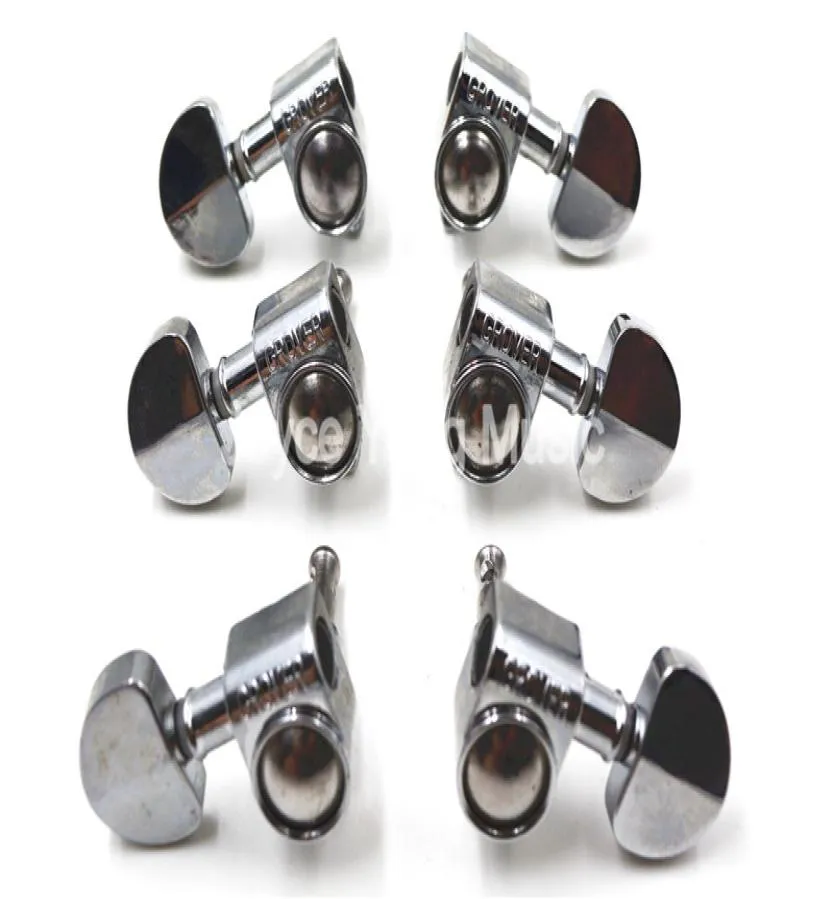 Grover Style Silver Semiccle Guitar Tuning Pegs Taillers Machine Head 3L3R Whars6100290