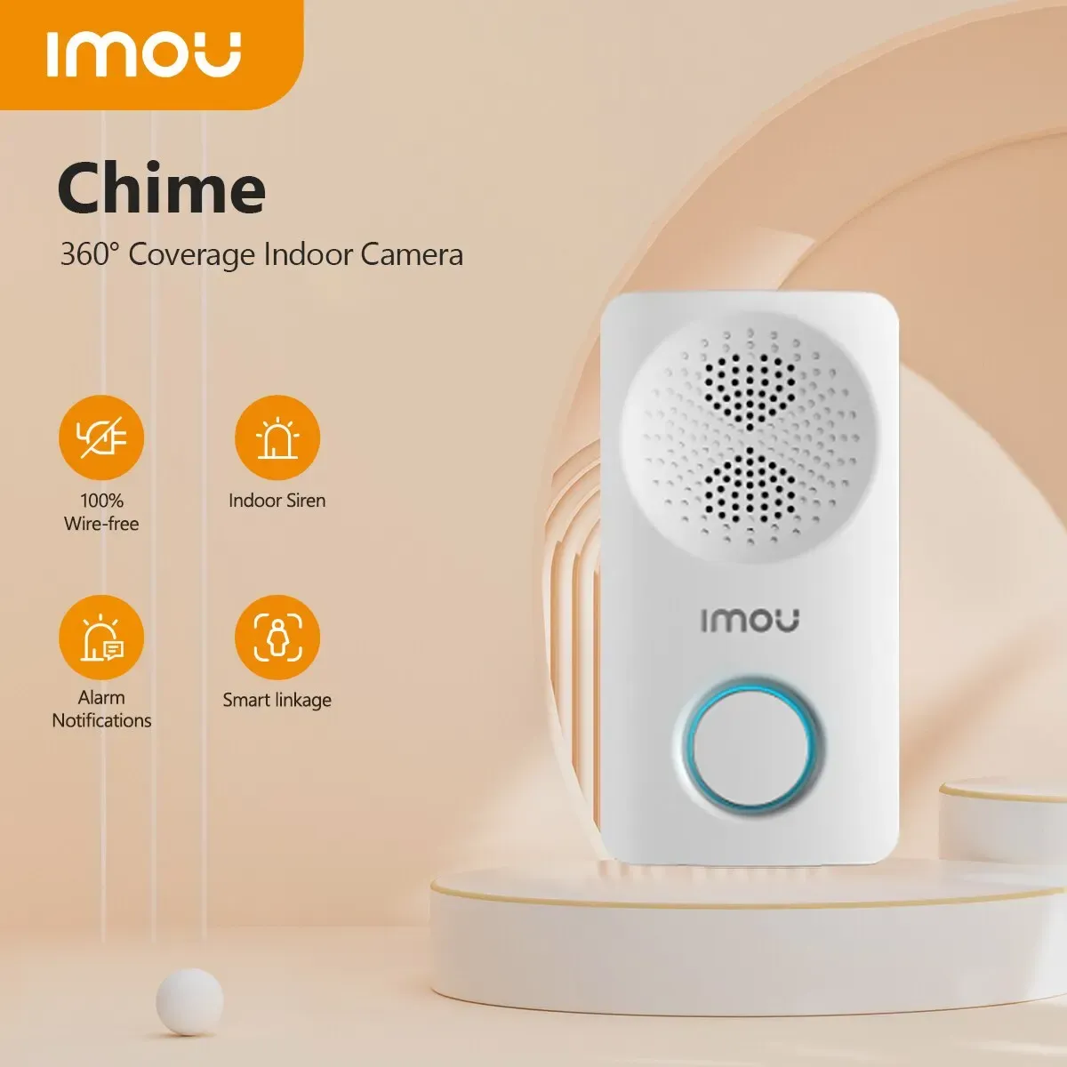 Accessoires imou drahtloser Türklingel Smart Chime Alarm Türklingel Lautsprecher für Home Security Electronic Türklingel Chime (ohne Batterie)