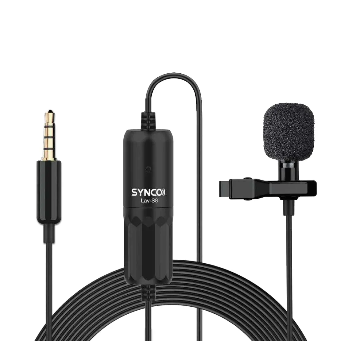 Microphones Synco Lavs8 Professional Lavalier Microphone Home Studio Microphone pour PC Mic Video Shooting Camera Mikrofon Microphones Téléphone