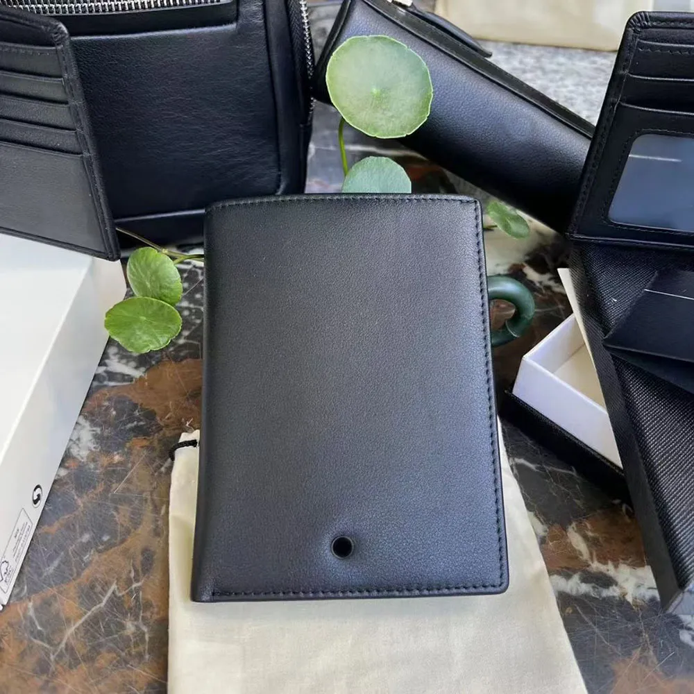 Paspoorttas Originele kwaliteit Designer Wallet Business Heren en Passportportefeuilles Echt lederen hoogwaardige originele verpakking Pocket Pocket Credit cadeau