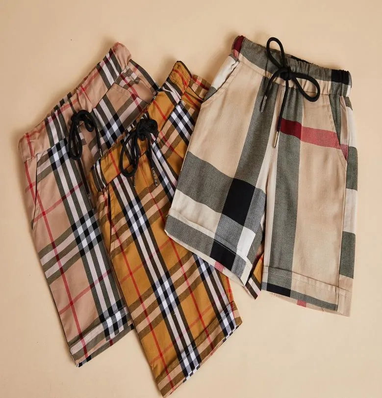 kids pants 2019 INS styles New summer styles boys kids plaid pants high quality cotton casual styles shorts 3 colors 9610073