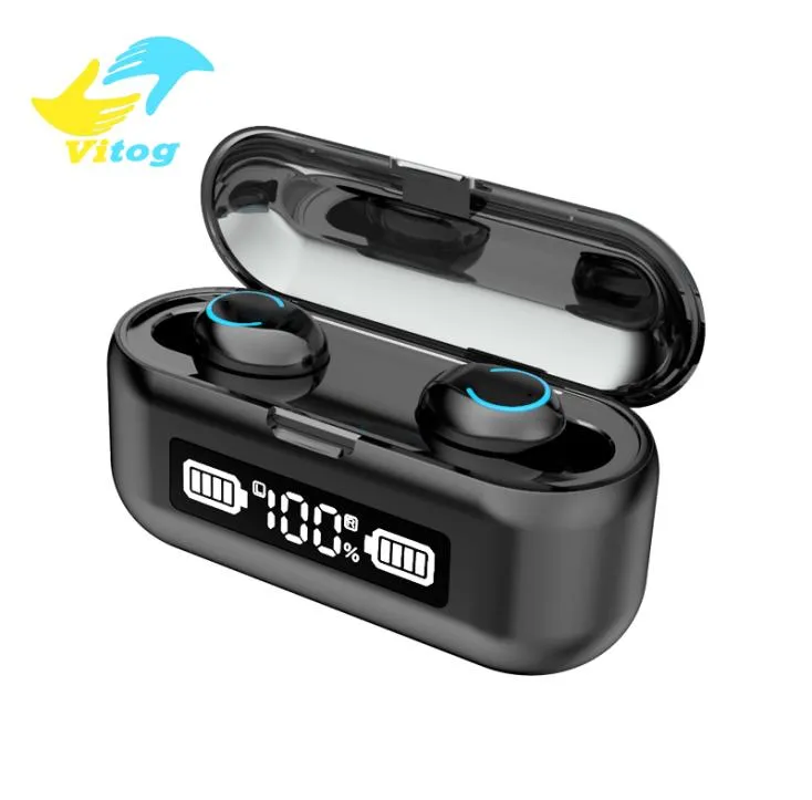 VITOG F943 Trådlösa hörlurar TWS -hörlurar Bluetooth V51 9D Stereo Headset IXP7 Waterproof Sport Gaming Earbuds för Xiaomi Hua2861869