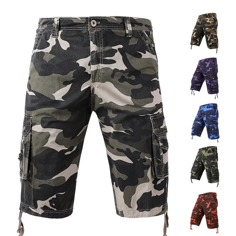 Summer Designer Board Pants Gym Tooling Short Camo Multi-Pocket Men's Cotton Cargo Shorts Croped Pant Camouflage