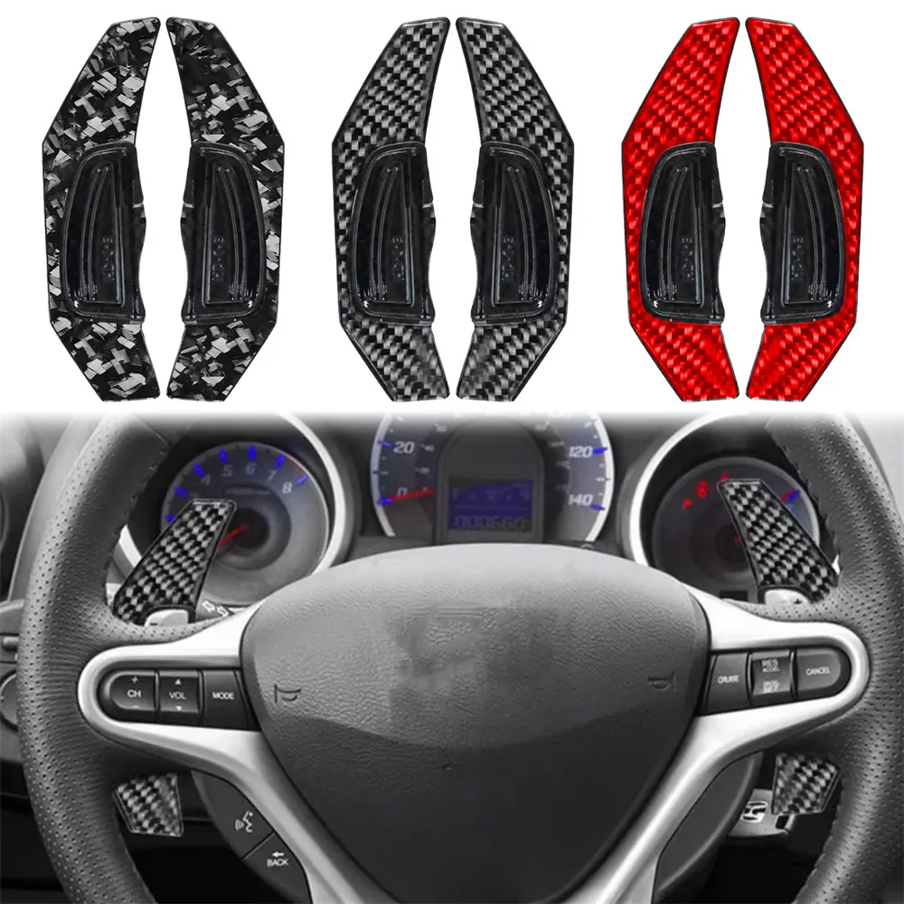 Voor Honda Fit 2e 09-14 Koolstofvezel ABS ABS STUUREN WIEL CENTRUMBEREISTINGEN Modificatie Accessoires Shift Paddle Extensions