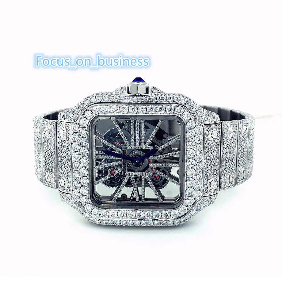 Hot and Cool Design Ice Crushed Lab Grown Moisannite Real Diamond Montres pour hommes et femmes à un prix raisonnable de BestCompany