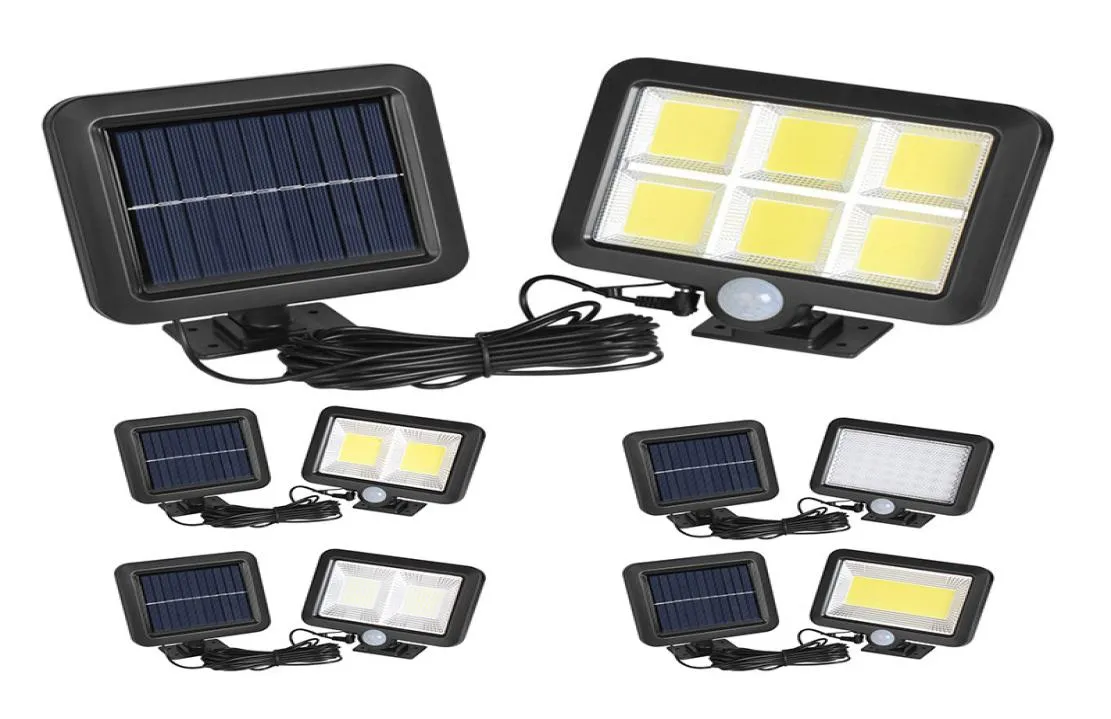 Solar Light Indoor Split 56LEDS Sensor de movimento humano à prova d'água Luz solar Luz super brilhante para o caminho do jardim Lampo de parede externo1145718