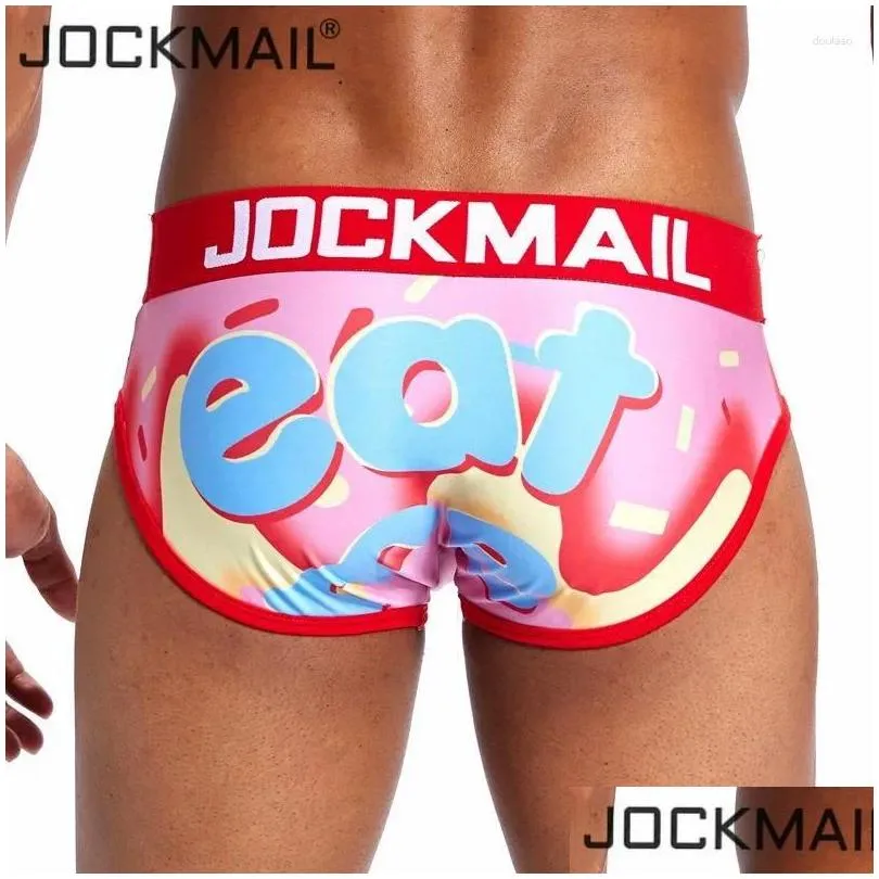 Calzoncillos Jockmail y Men Underwear Respirable Hombres impresos Impresión Cómoda Penis Gay CueCa Masculino pantalones cortos Drop entrega dh5ny