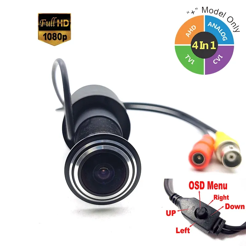 Cameras 2MP Door Eye Hole CCTV AHD/TVI/CVI/CVBS 4 In 1 Video Peephole Camera IMX307 Starlight 0.0001Lux OSD Menu Wide Angle Viewer Cam