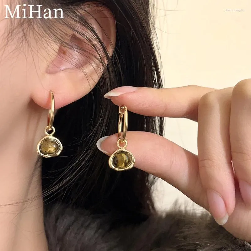 Dangle Earrings Mihan Fashion Jewelry 925 Silver Needle Vintage Temperament Geometric for Women 2024 Trend Simply Design