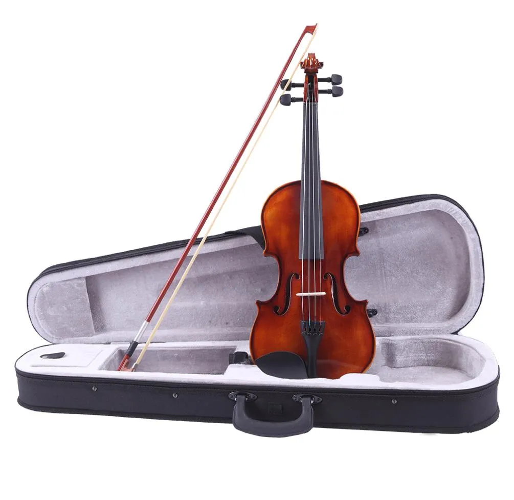 44 Antik GV201 Bright All Wood Violin Set med axelhållare Electronic Tuner och en fiol NEW2682745