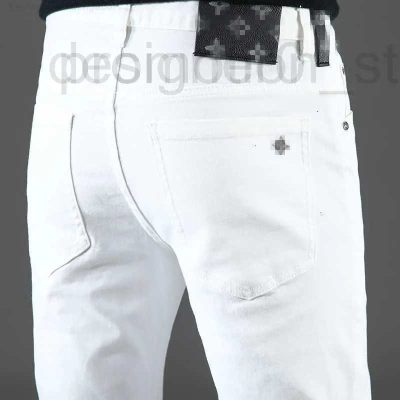 Jeans designer maschile jeans jeans piccoli piedi slim cotone nuovo jeans jean maschi pantaloni in bianco e nero vnsw 3sqo