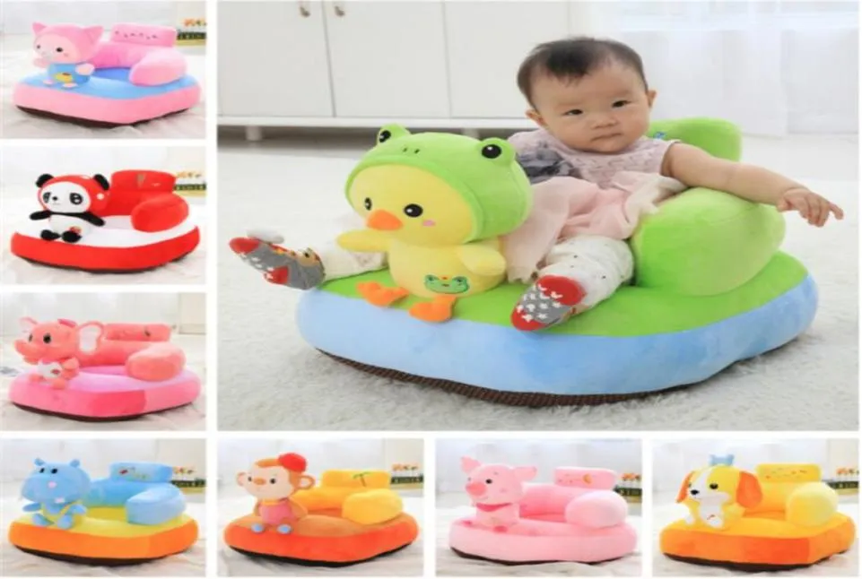 Infant Safety Seat Soft Stuffed Animal Baby Sofa Plush Baby Cushion Feeding Chair Learning To Sit Kids Back Support Plush Toy Q0116711056