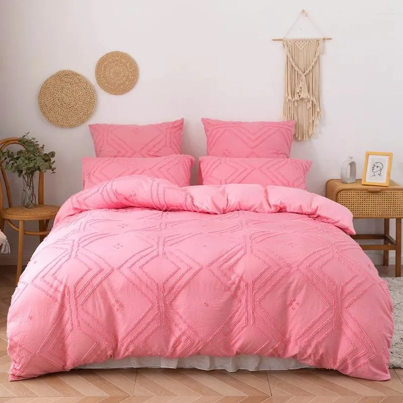 Set di biancheria da letto Evich moderna set di piumini quadrati di fiori taglio di 3pc Copertura trapunta per cuscino a doppia dimensione.