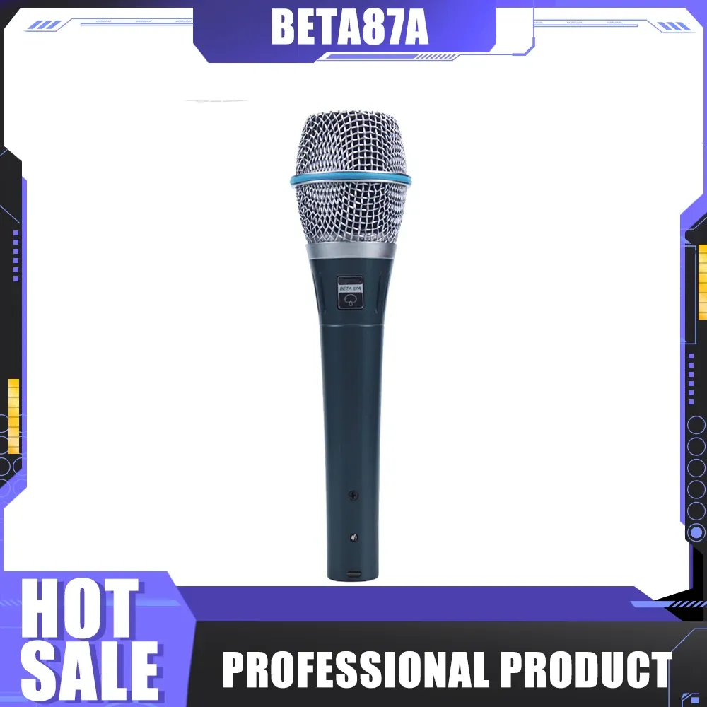 Microfones de alta qualidade beta 87 beta87 condensador vocal dinâmico hypercenter microfone é adequado para microfone vocal com fio