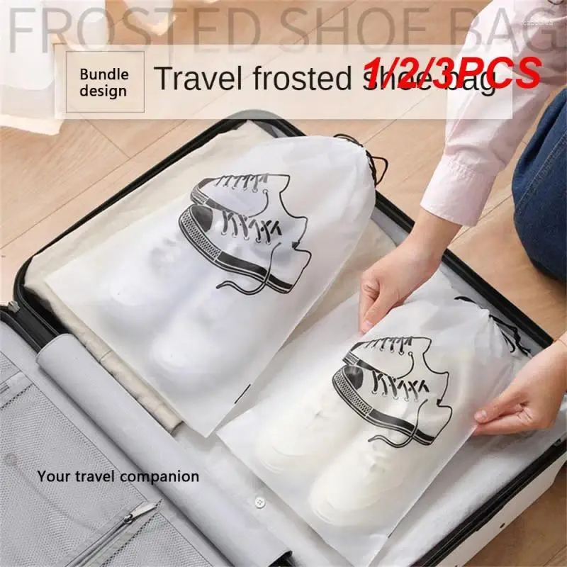 Storage Boxes 1/2/3PCS Frosted Dust-proof Household Daily Convenient Tidy Capacity Shoe Bag Water Proof Port Foldable Carry Travel