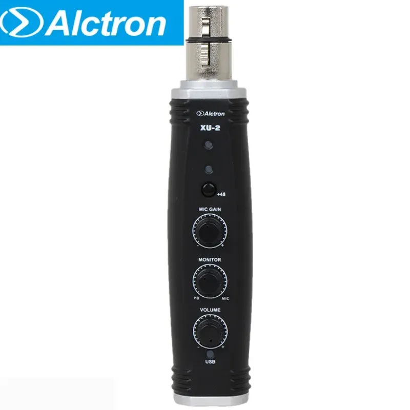 Microfones Alctron XU2 MKII Professional USB Converter XLR till USB Mic Computer Audio Interface, Digital Audio Converter med strömförsörjning