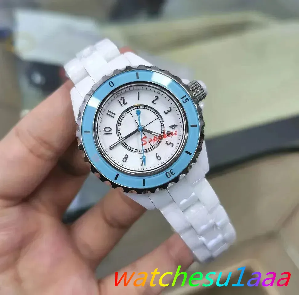 Dameshorloge keramische paar's Watch Fashion Classic Style Popular Watch Brand 35mm 38mm geen doos