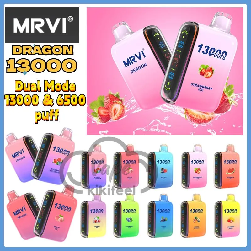 Vapes jetables MRVI Geek Vapes Puff 13000 6500 Boîte de vape de vape jetable Disposable Box 13K 6.5K Puffes Cigarettes électroniques à bobine en maille rechargeable 2% 5%