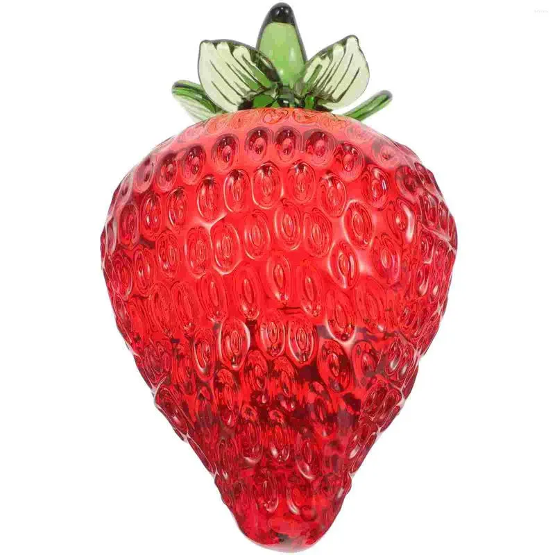 Décoration de fête Fruit Crystal Strawberry Figurines de cuisine décor de cuisine décorations de maison Bureau cadeau