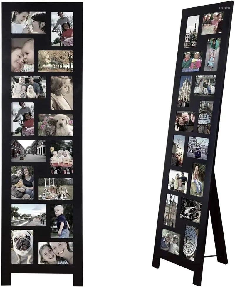 Frames Wood Screen Style Collage Picture Po Frame 16 Opening Decorative Floor Standing Easel 4 X 6 Inch 1 PC